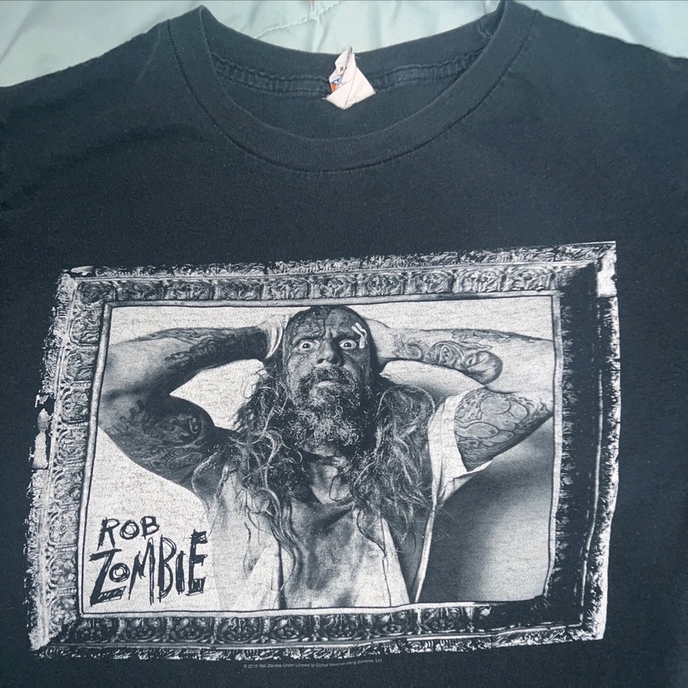 Rob Zombie Adult Large Graphic Print T-Shirt Black 2015 Bay Island Tag size M